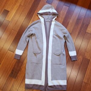 Long Cardigan Hooded Sweater.  ChouYatou brand. Women's Small